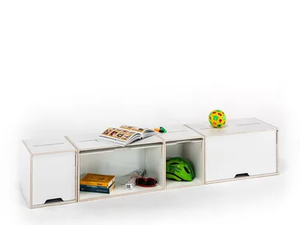 ADAKTO - Low wooden TV cabinet - Cabinet by Esposit