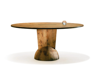 BRANCUSI - Round reclaimed wood table - Table by ESTEL GROUP