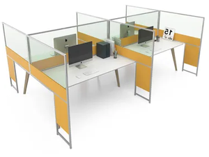 CARING P45 B - Glass and aluminium desktop partition - Screens by ESTEL GROUP