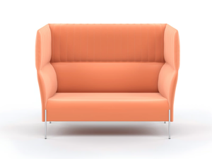 DOLLY CHAT - 2 seater high-back leather sofa - Sofa by ESTEL GROUP