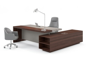 DUCALE - L-shaped office desk with cable management - Desk by ESTEL GROUP
