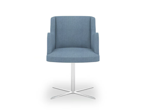 EMBRASSE ELLE - Upholstered with 4-spoke base fabric chair with armrests - Chair by ESTEL GROUP