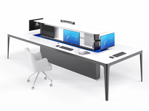 GRAND MORE SHARING - Ceramic meeting table with cable management - Table by ESTEL GROUP