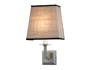 ALISEA - LED brass and fabric wall lamp with fixed arm - Wall lamp by Estro
