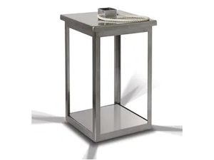 CUBE - Rechargeable cordless LED stainless steel table lamp - Table lamp by Estro