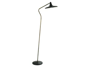 LIBERTY - Adjustable LED painted metal and brass floor lamp - Floor lamp by Estro