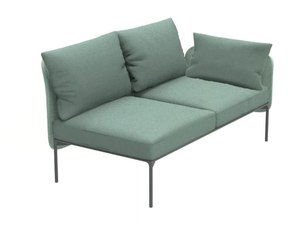 BLOOM 1207 DX/SX - Modular 2 seater fabric sofa - Sofa by Et al.