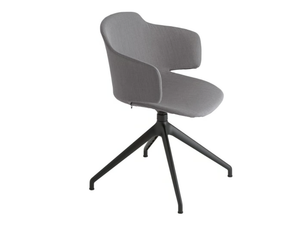 CLASSY 1087M - Swivel trestle-based fabric chair with armrests - Chair by Et al.