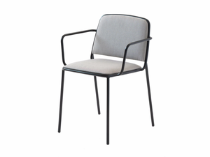 RING 671 - Upholstered fabric chair with armrests - Chair by Et al.