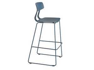 SNAP 1117 - Sled base high polypropylene stool with footrest - Stool by Et al.
