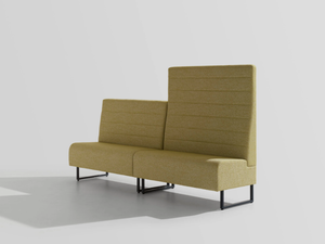 SPACE+ 1402A - Fabric linear module with high backrest - Accessories by Et al.