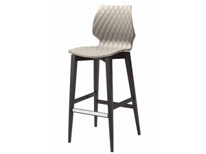 UNI 386 - Wooden stool with footrest - Stool by Et al.
