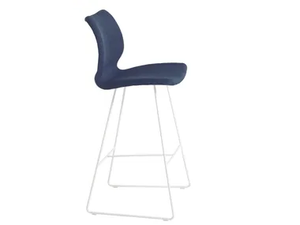 UNI 391M - Sled base high polypropylene stool with back - Stool by Et al.