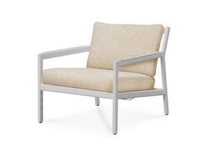 JACK - Upholstered powder coated aluminium garden armchair with armrests - Armchair by Ethnicraft