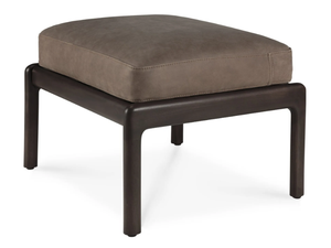 MAHOGANY JACK BROWN - Upholstered nabuk footstool - Pouf by Ethnicraft