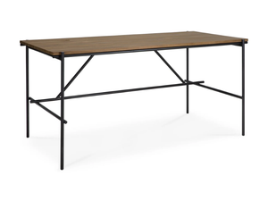 OSCAR - Teak office desk with cable management - Desk by Ethnicraft
