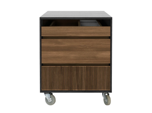 OSCAR - Teak office drawer unit with castors - drawer by Ethnicraft