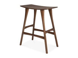 OSSO - High teak stool with footrest - Stool by Ethnicraft