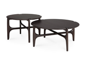 PI - Low round mahogany coffee table - Coffee table by Ethnicraft