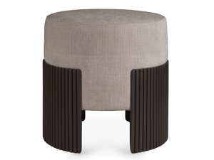 ROLLER MAX - Round upholstered fabric pouf - Pouf by Ethnicraft