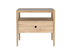 SPINDLE - Rectangular oak bedside table - Side table by Ethnicraft