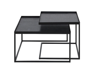SQUARE TRAY COFFEE TABLE SET - Square metal coffee table - Styling by Ethnicraft