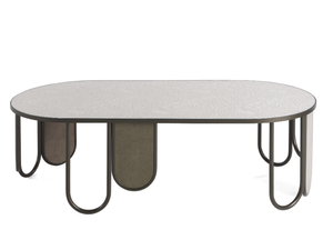 CHANDRA - Oval iron coffee table - Coffee table by ETRO Home Interiors