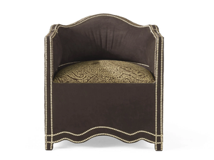 NUBIA - Upholstered nabuk and fabric armchair with armrests - Armchair by ETRO Home Interiors