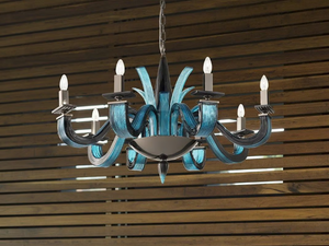 ARGO L8 - Glass chandelier - Ceiling lamp by Euroluce Lampadari