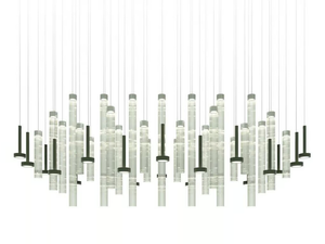 ASTRACT - LED glass and aluminium pendant lamp - Ceiling lamp by Euroluce Lampadari