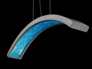 BRIDGE - LED glass and metal pendant lamp - Ceiling lamp by Euroluce Lampadari