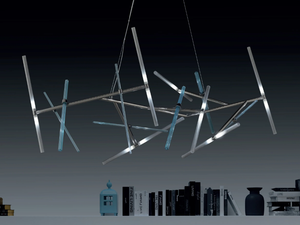 EFFECT - Murano glass and metal pendant lamp - Ceiling lamp by Euroluce Lampadari