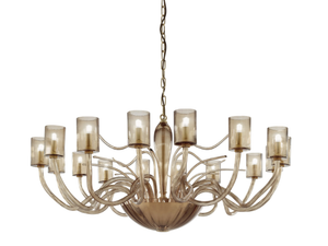 INTRECCIO - Glass chandelier - Ceiling lamp by Euroluce Lampadari