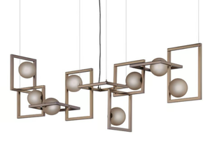 RHYTHM - Metal and pyrex pendant lamp - Ceiling lamp by Euroluce Lampadari