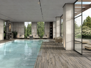 LIZANA OLIVO - Porcelain stoneware wall/floor tiles with wood effect - Wall tile-stone-brick by Exagres