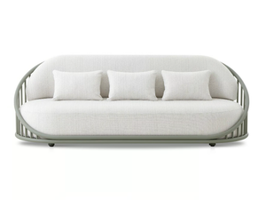 CASK OUTDOOR - 3 seater fabric and aluminium garden sofa - Sofa by EXPORMIM