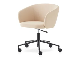 HUMA - Swivel fabric chair with 5-spoke base with castors - Chair by EXPORMIM