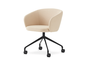HUMA - With 4-spoke base fabric chair with castors - Chair by EXPORMIM