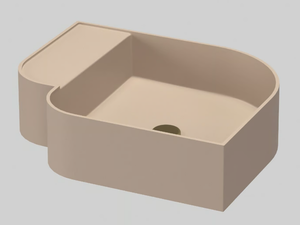 NOUVEAU - Livingtec® washbasin with integrated countertop - Washbasin by Ex.t