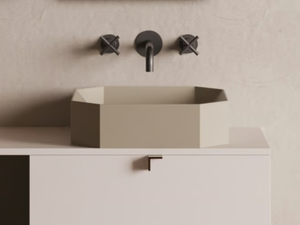 ORIGAMI - Countertop square Livingtec® washbasin - Washbasin by Ex.t