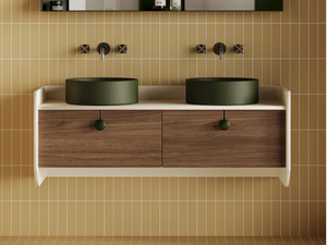 SWING - Double wall-mounted vanity unit with drawers - Washbasin cabinet by Ex.t