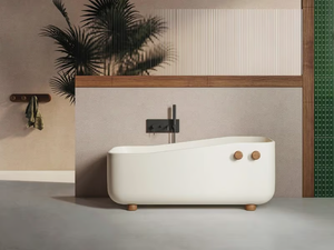 SWING - Freestanding rectangular Livingtec® bathtub - Bathtub by Ex.t