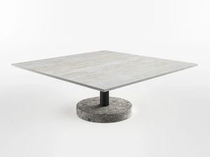 10TH BEAMS - Square marble table - Table by Exteta