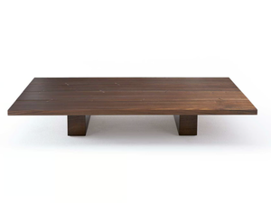 10TH JOINT - Rectangular mahogany garden side table - Side table by Exteta