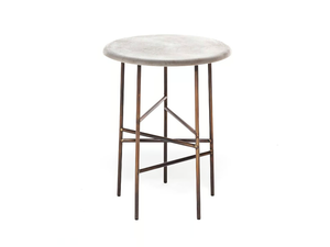 10TH STAR - Round marble garden side table - Side table by Exteta