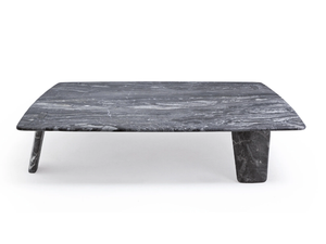 BISCUIT - Square low marble garden side table - Side table by Exteta