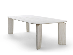 GIOTTO - Rectangular travertine garden table - Table by Exteta