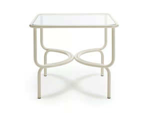 LOCUS SOLUS JACQUEMUS + EXTETA SPECIAL RE-EDITION - Glass and Stainless Steel garden table - Table by Exteta