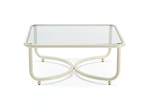 LOCUS SOLUS JACQUEMUS + EXTETA SPECIAL RE-EDITION - Square Glass and Stainless Steel garden side table - Side table by Exteta