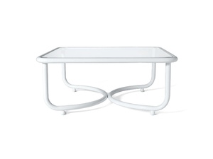 LOCUS SOLUS - Square Glass and Stainless Steel garden side table - Side table by Exteta